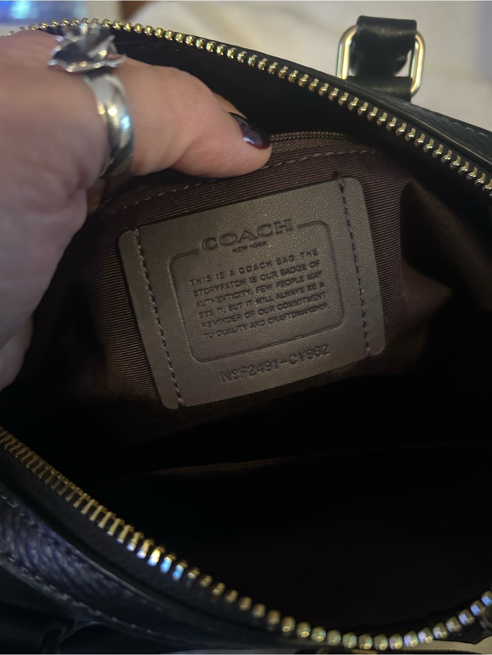 Coach Black Pebbled Leather Satchel with Leopard Strap and Pouch - Picture 7 of 9